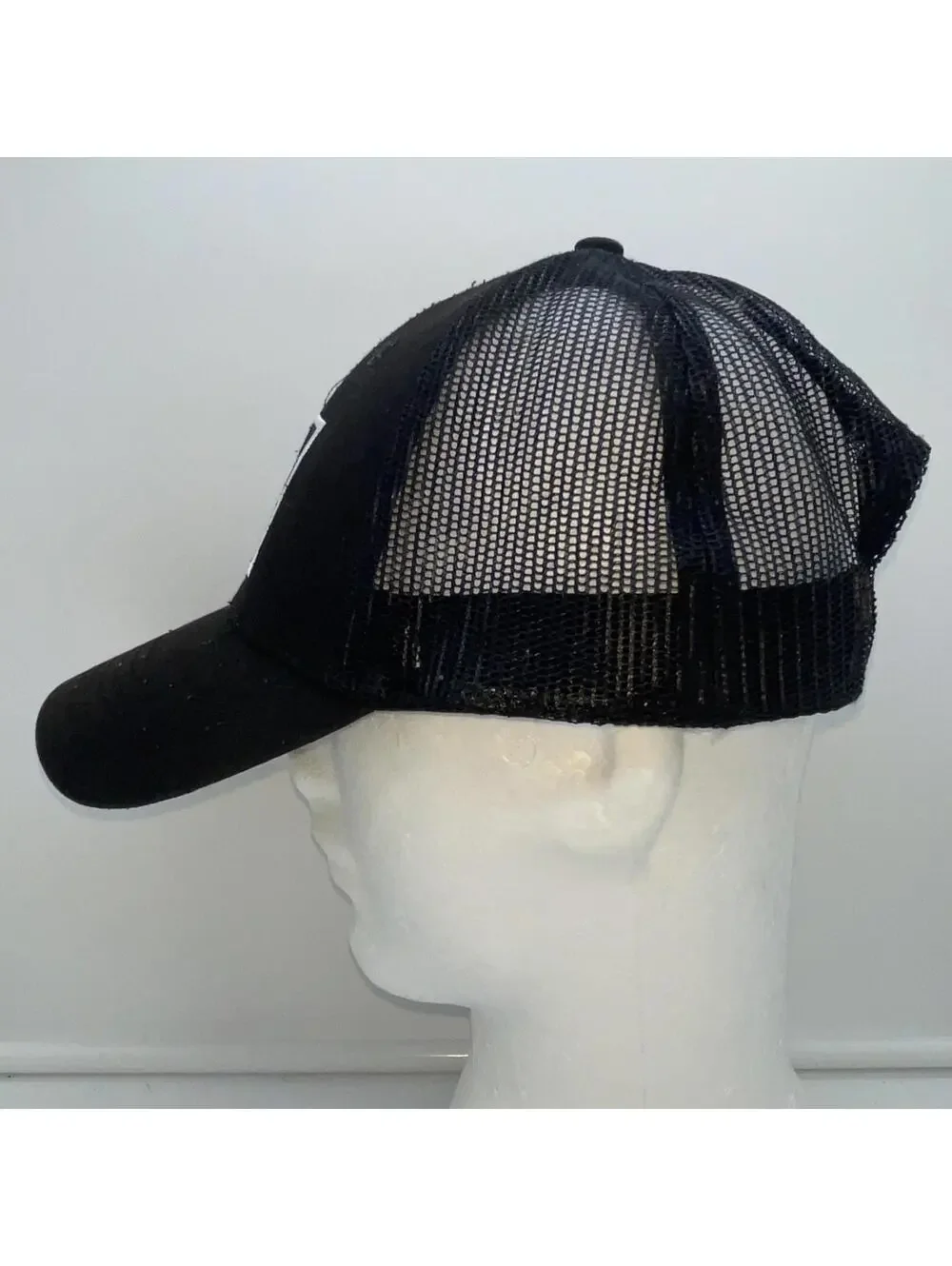 Sorry I’M HIGH Black Trucker Hat Cap Black Mesh SnapBack